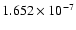 $ 1.652\times 10^{ -7}$