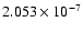 $ 2.053\times 10^{ -7}$