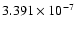 $ 3.391\times 10^{ -7}$