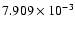 $ 7.909\times 10^{ -3}$