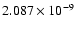 $ 2.087\times 10^{ -9}$