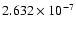 $ 2.632\times 10^{ -7}$