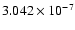 $ 3.042\times 10^{ -7}$