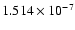 $ 1.514\times 10^{ -7}$