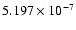 $ 5.197\times 10^{ -7}$