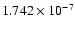 $ 1.742\times 10^{ -7}$