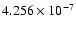 $ 4.256\times 10^{ -7}$