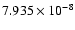 $ 7.935\times 10^{ -8}$