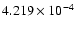 $ 4.219\times 10^{ -4}$