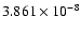 $ 3.861\times 10^{ -8}$
