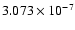 $ 3.073\times 10^{ -7}$