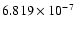 $ 6.819\times 10^{ -7}$
