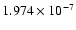 $ 1.974\times 10^{ -7}$