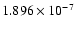 $ 1.896\times 10^{ -7}$