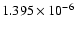 $ 1.395\times 10^{ -6}$