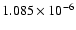 $ 1.085\times 10^{ -6}$