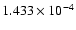 $ 1.433\times 10^{ -4}$