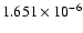 $ 1.651\times 10^{ -6}$