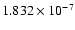 $ 1.832\times 10^{ -7}$