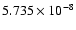 $ 5.735\times 10^{ -8}$