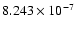 $ 8.243\times 10^{ -7}$