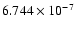 $ 6.744\times 10^{ -7}$