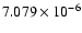 $ 7.079\times 10^{ -6}$