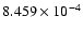 $ 8.459\times 10^{ -4}$