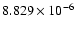 $ 8.829\times 10^{ -6}$
