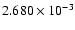 $ 2.680\times 10^{ -3}$