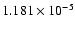 $ 1.181\times 10^{ -5}$