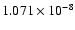 $ 1.071\times 10^{ -8}$