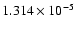 $ 1.314\times 10^{ -5}$