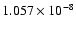 $ 1.057\times 10^{ -8}$