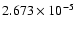 $ 2.673\times 10^{ -5}$