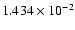 $ 1.434\times 10^{ -2}$