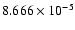 $ 8.666\times 10^{ -5}$