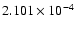 $ 2.101\times 10^{ -4}$