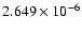$ 2.649\times 10^{ -6}$