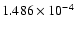 $ 1.486\times 10^{ -4}$