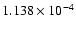 $ 1.138\times 10^{ -4}$