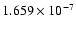 $ 1.659\times 10^{ -7}$