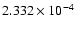 $ 2.332\times 10^{ -4}$