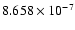 $ 8.658\times 10^{ -7}$