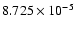 $ 8.725\times 10^{ -5}$