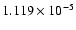 $ 1.119\times 10^{ -5}$