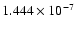 $ 1.444\times 10^{ -7}$