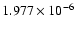 $ 1.977\times 10^{ -6}$