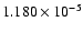 $ 1.180\times 10^{ -5}$