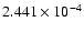 $ 2.441\times 10^{ -4}$